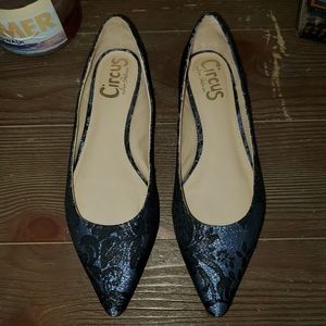 Circus Sam Edelman Ryane Blue Floral Sparkle Flats